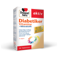 Prehransko dopolnilo Doppelherz Aktiv DIABETIKER Vitamini so tablete z vitamini, minerali in elementi v sledovih. Brez glutena in laktoze.