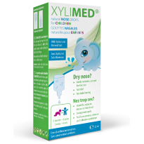 Miradent Xylimed naravne kapljice za nos za otroke se uporabljajo pri težavah s suhim nosom.