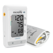 Avtomatski merilnik za merjenje krvnega tlaka Microlife BP A150 AFIB s funkcijo za odkrivanje fibrilacije atrija, enega izmed dejavnikov tveganja za možgansko kap.