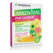 Arkovital Pure Energy naravni kompleks vitaminov in mineralov je prehransko dopolnilo na osnovi acerole v prahu in koncentrata rastlinskih izvlečkov. 100 % naraven vitaminsko-mineralni kompleks.