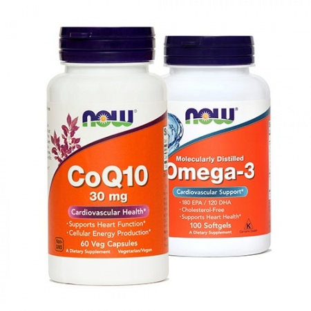 NOW KOENCIM Q10 30 mg (60 kapsul) + GRATIS Omega-3 1000 mg (100 kapsul)