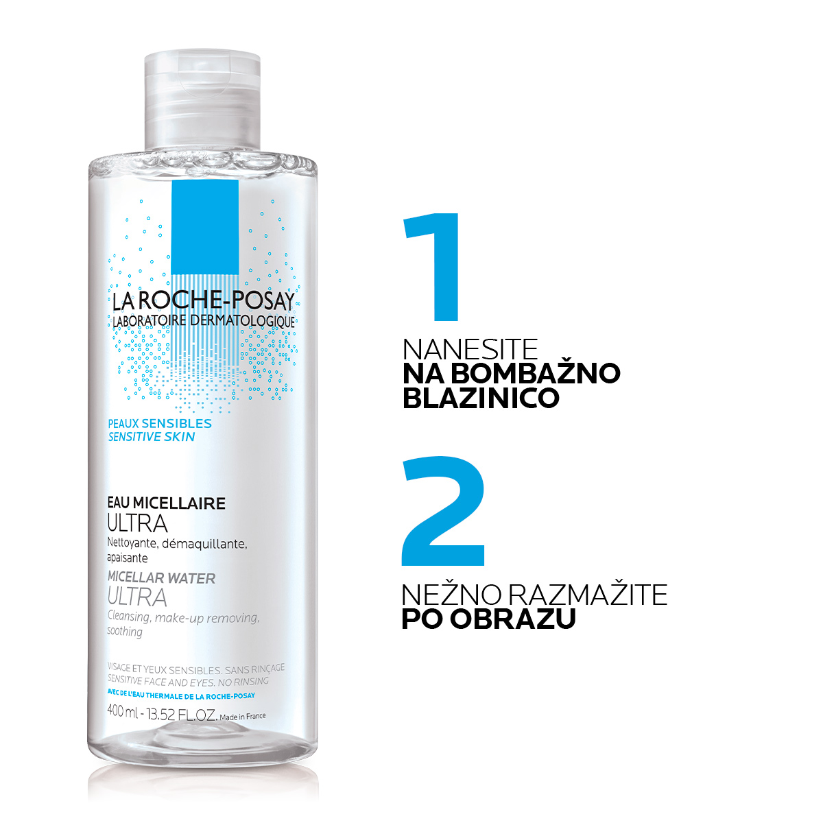 LRP Ultra Micelarna voda za občutljivo kožo, 400 ml