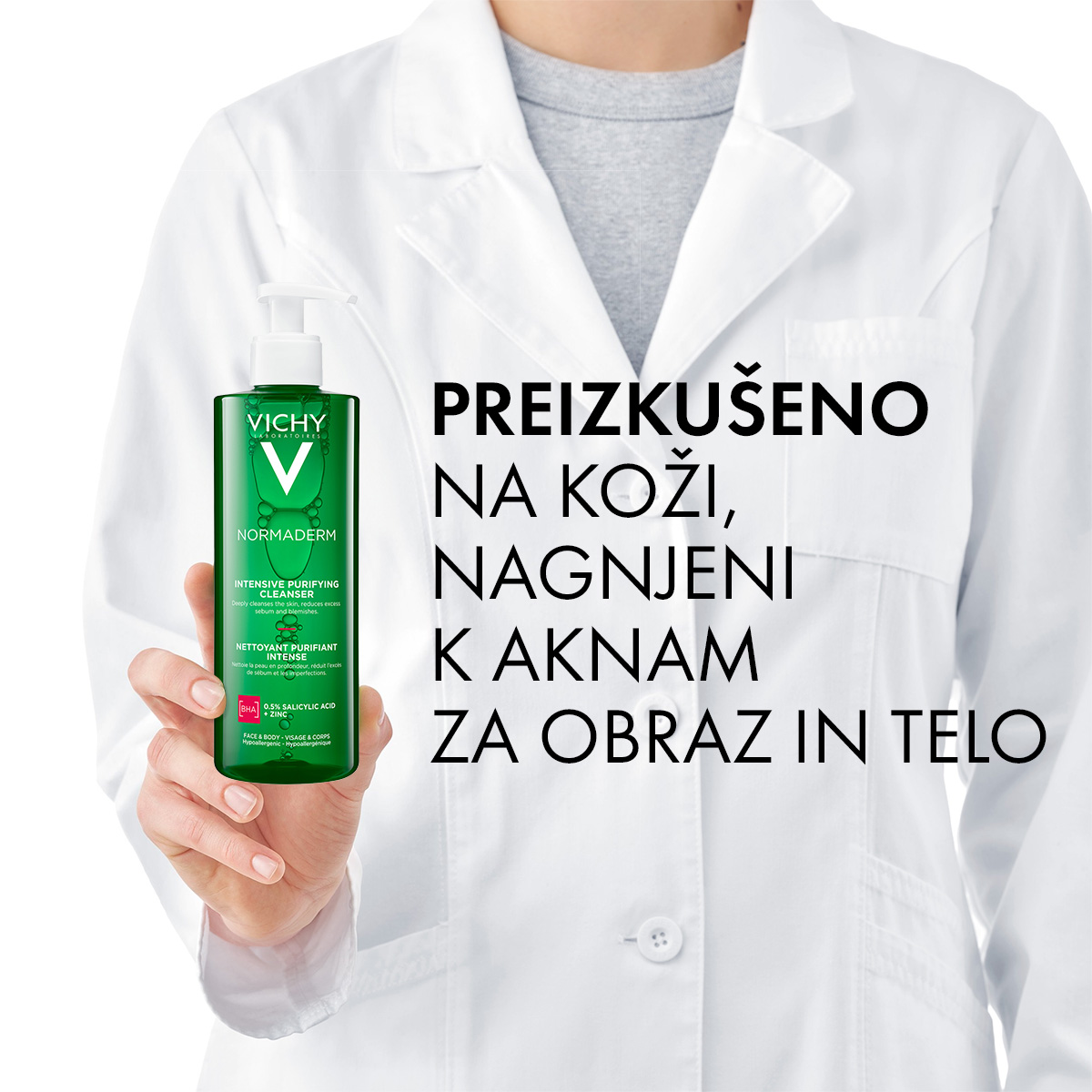 Vichy Normaderm Phytosolution Čistilni gel za mastno in k aknam nagnjeno kožo, 400 ml