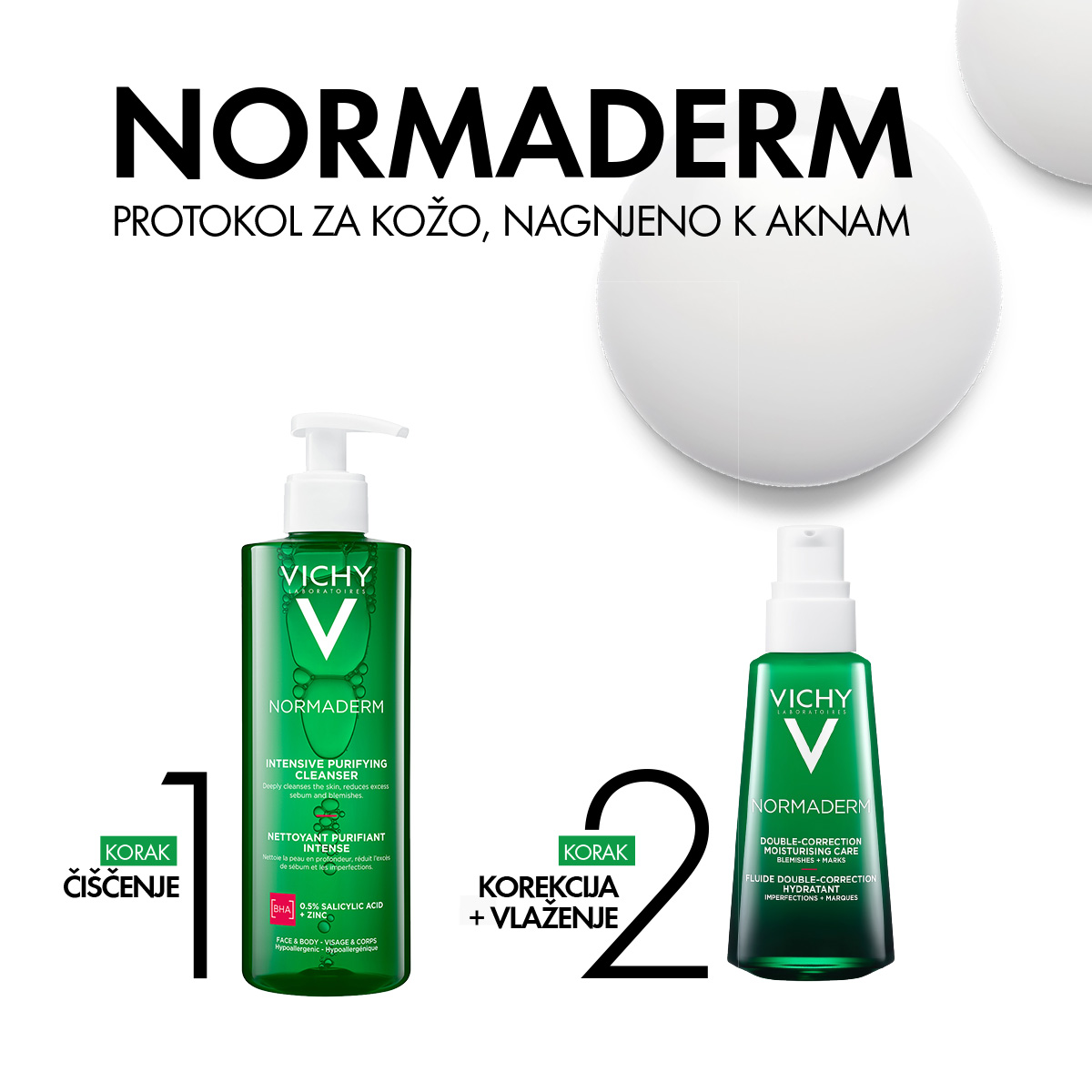 Vichy Normaderm Phytosolution Čistilni gel za mastno in k aknam nagnjeno kožo, 400 ml