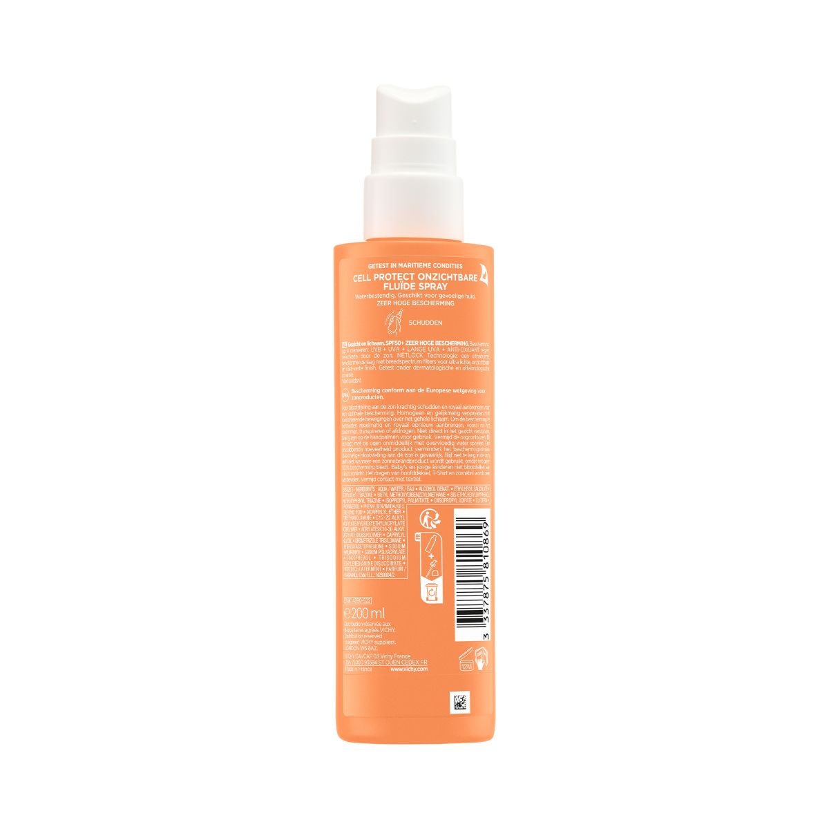 Vichy Capital Soleil Fluid na vodni osnovi v pršilu za zaščito kožnih celic ZF 50+, 200 ml