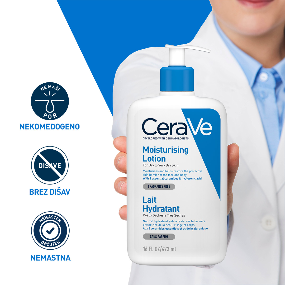 CeraVe Vlažilni losjon za suho do zelo suho kožo, 1000 ml