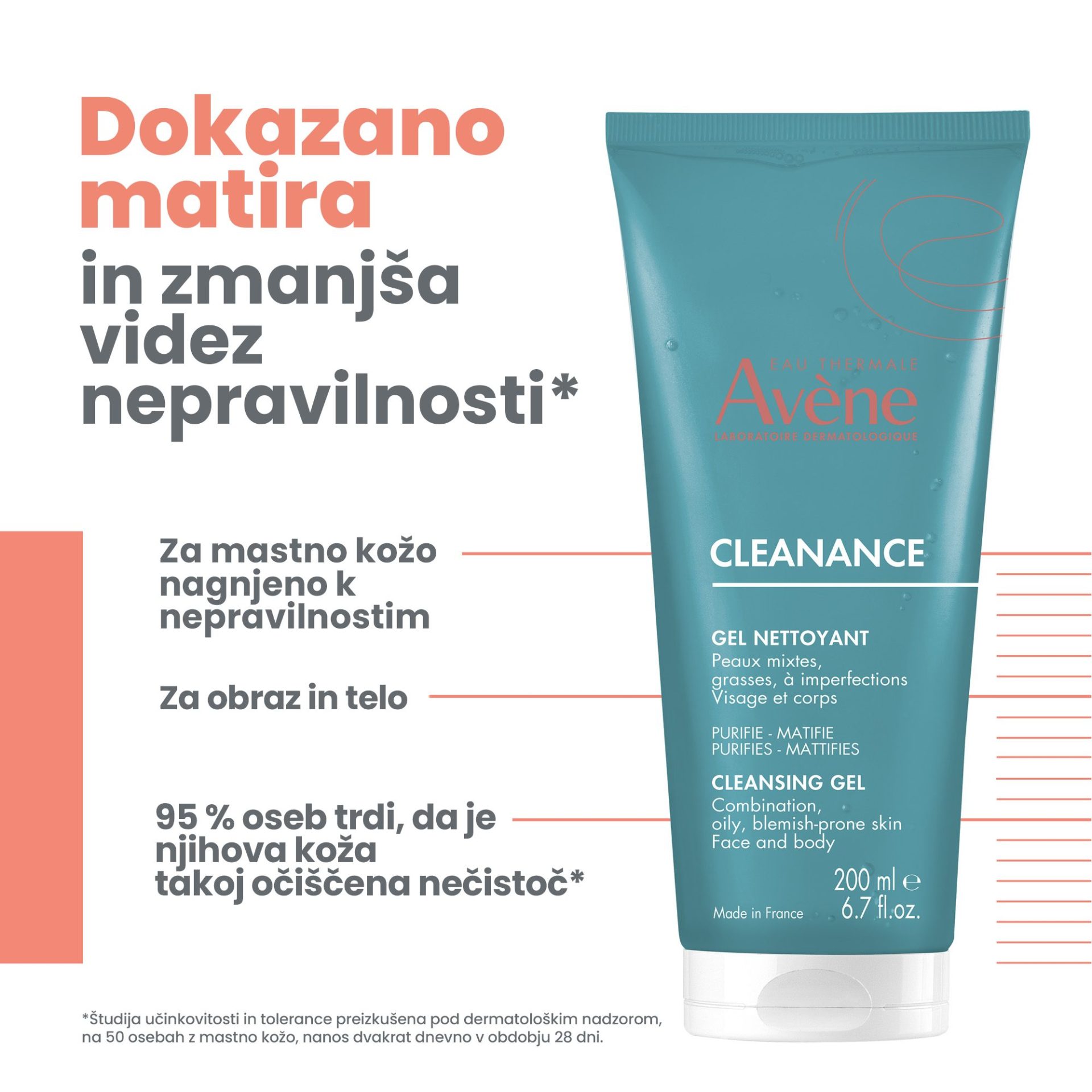 Avène Cleanance gel za čiščenje, 200 ml