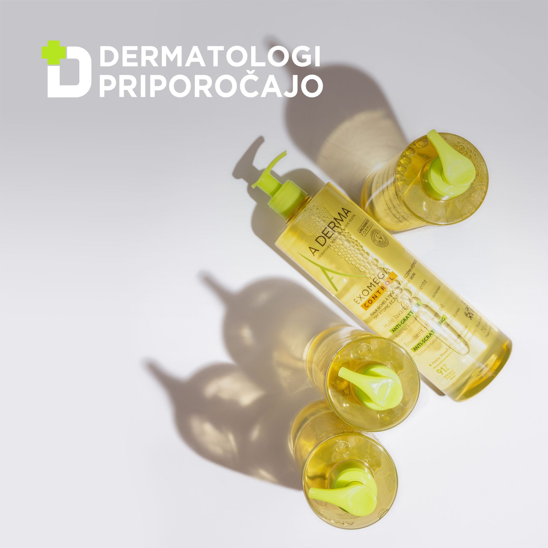 A-Derma Exomega Control emolientno čistilno olje za prhanje, 500 ml