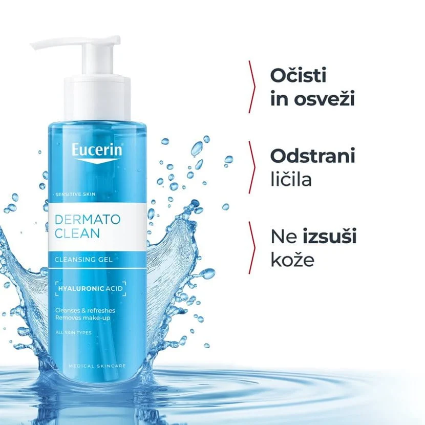 Eucerin DermatoCLEAN [HYALURON] čistilni gel, 200 ml