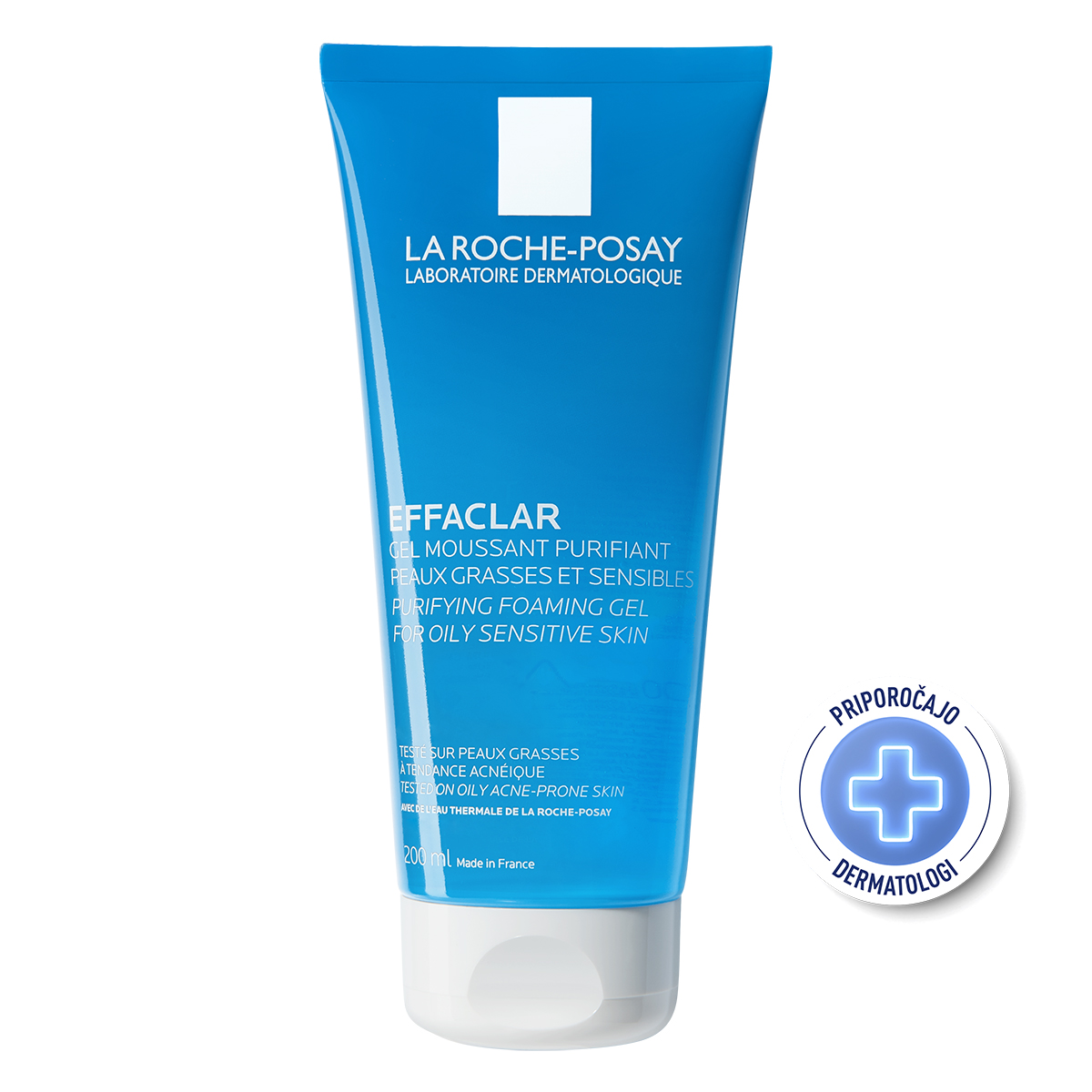 Effaclar (+) M peneči čistilni gel za mastno in aknasto kožo – La Roche-Posay, 200 ml