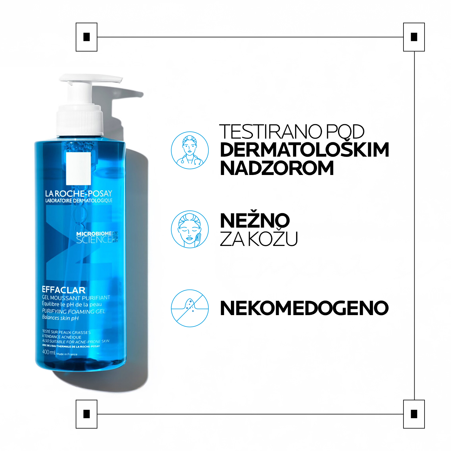 Effaclar (+) M peneči čistilni gel za mastno in aknasto kožo – La Roche-Posay, 400 ml refill
