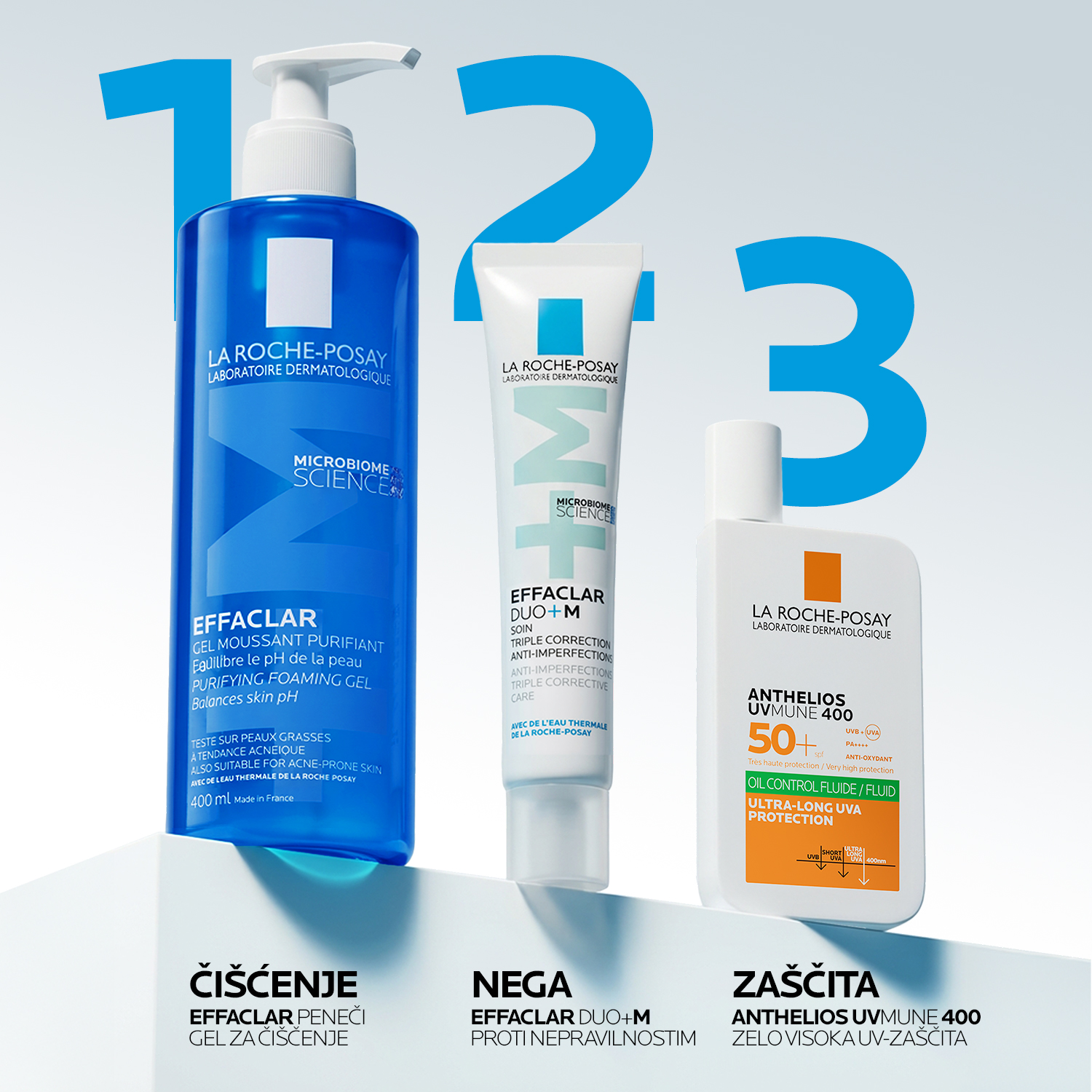 Effaclar (+) M peneči čistilni gel za mastno in aknasto kožo – La Roche-Posay, 200 ml