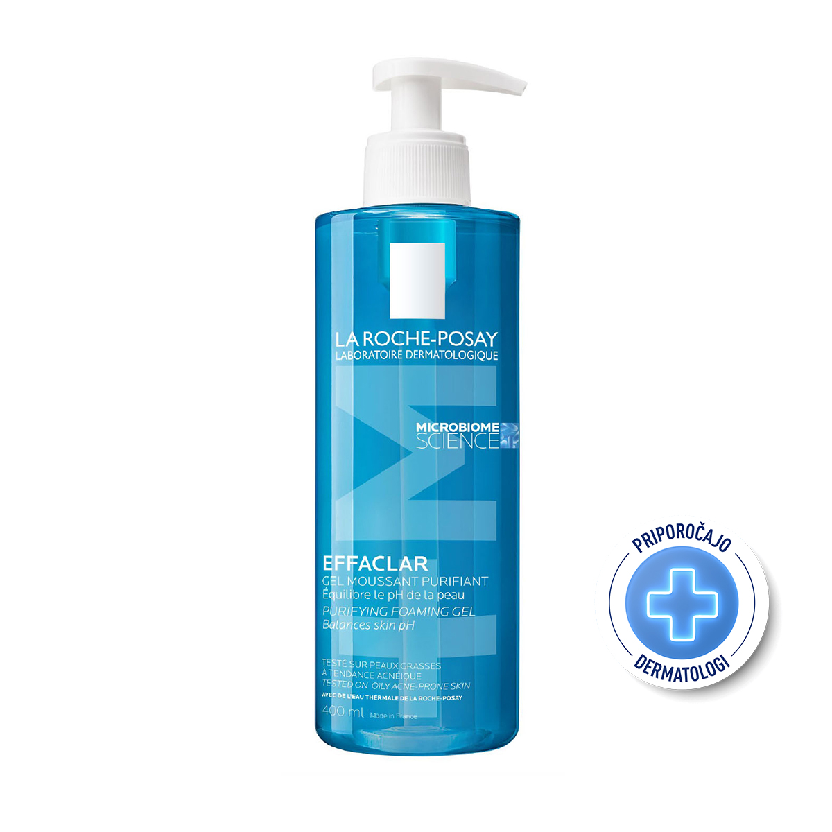 Effaclar (+) M peneči čistilni gel za mastno in aknasto kožo – La Roche-Posay, 400 ml