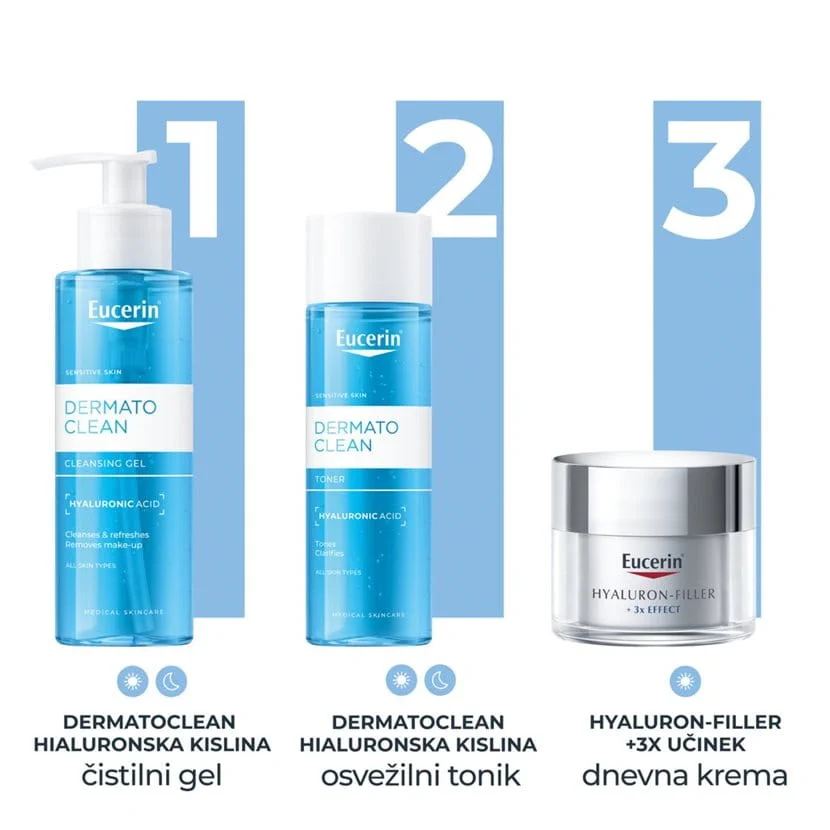 Eucerin DermatoCLEAN [HYALURON] čistilni gel, 200 ml