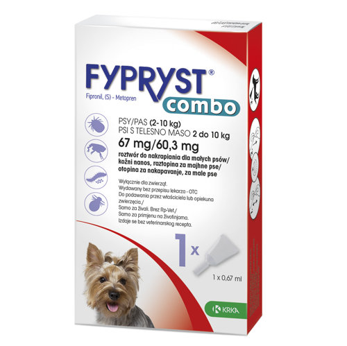 Fypryst Combo 67 mg/ 60,3 mg kožni nanos, raztopina za majhne pse, 1 pipeta