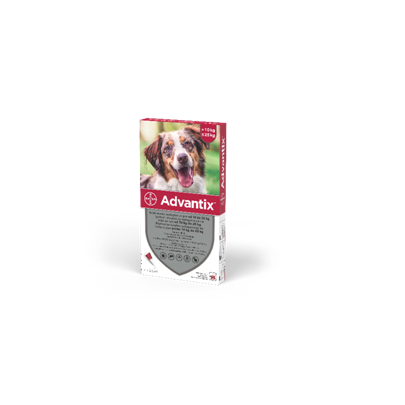 Advantix 250 kožne kapljice, raztopina za pse od 10 do 25 kg (4 x 2,5 ml)