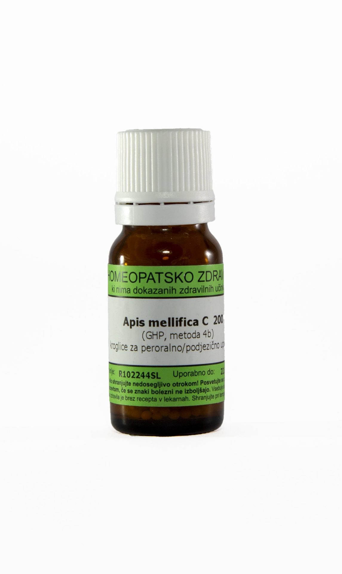 Apis mellifica C200 homeopatske kroglice, 10 g