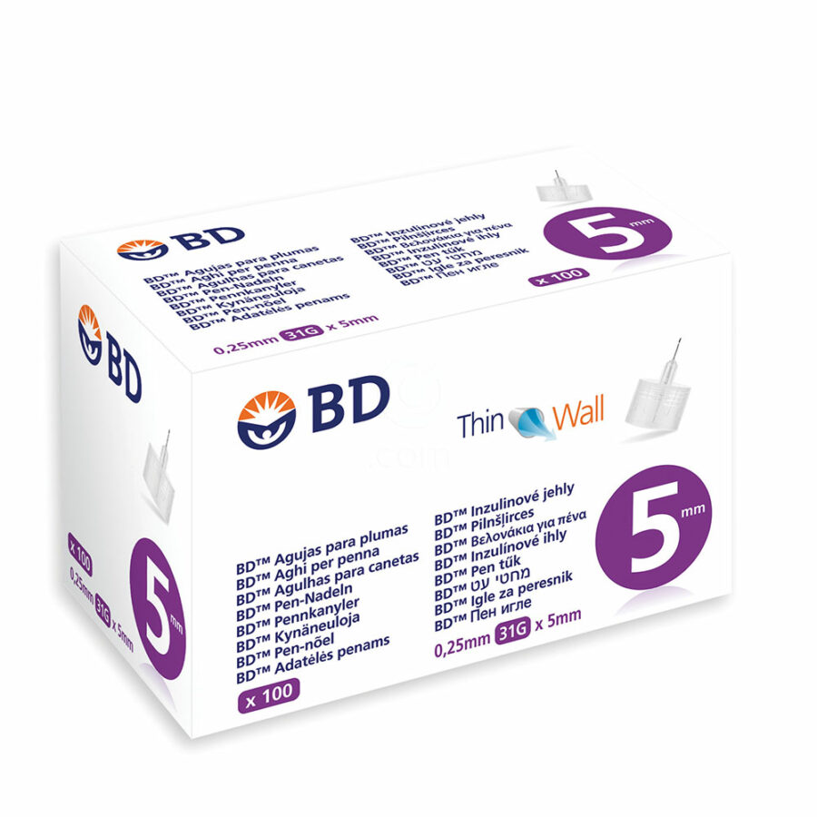 BD MicroFine igle za inzulinske peresnike 5 mm, 31G, 100 igel