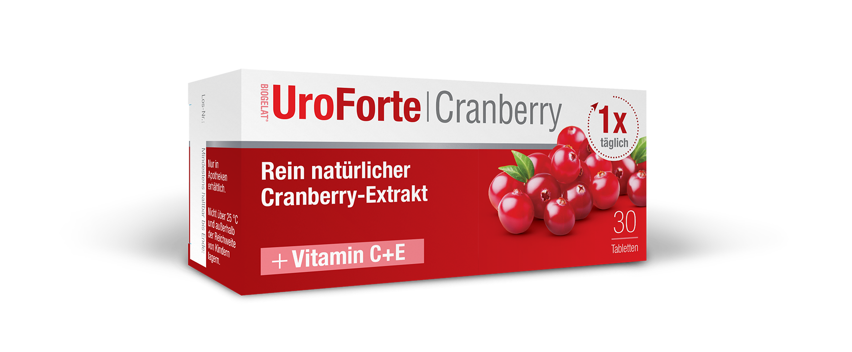 UroForte Biogelat Cranberry tablete, 30 filmsko obloženih tablet