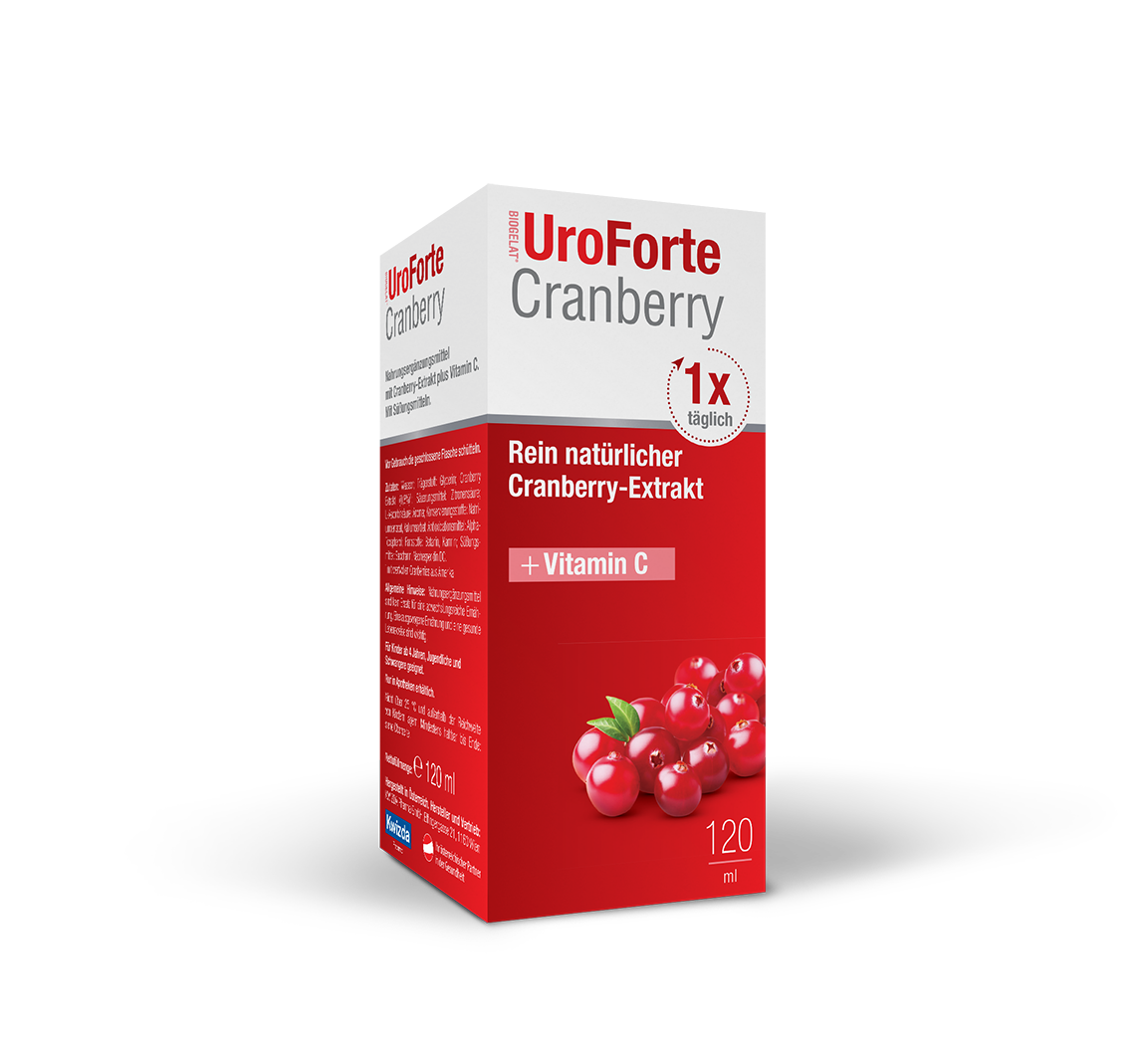 UroForte Biogelat Cranberry raztopina, 120 ml