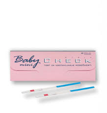 Baby Check mini test za ugotavljanje nosečnosti, 2 testna trakova
