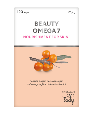 Vitabalans Lady Beauty Omega-7 kapsule, 120 kapsul