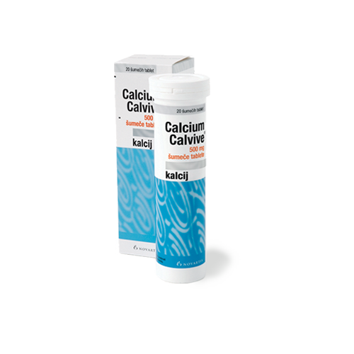 Calcium Calvive 500 mg šumeče tablete, 20 šumečih tablet