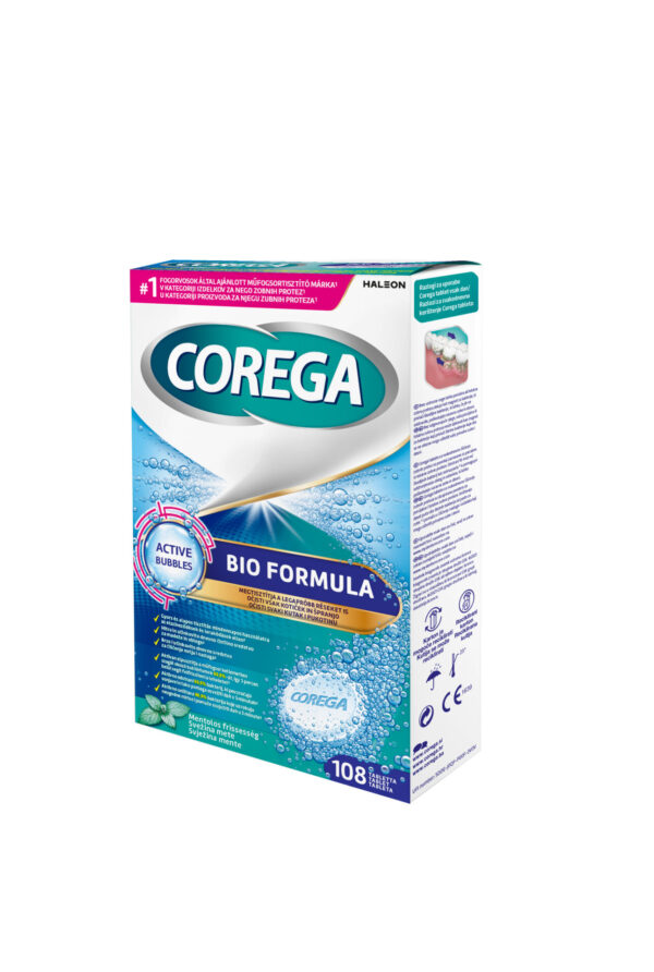 Corega Bio Formula tablete za čiščenje protez, 108 tablet