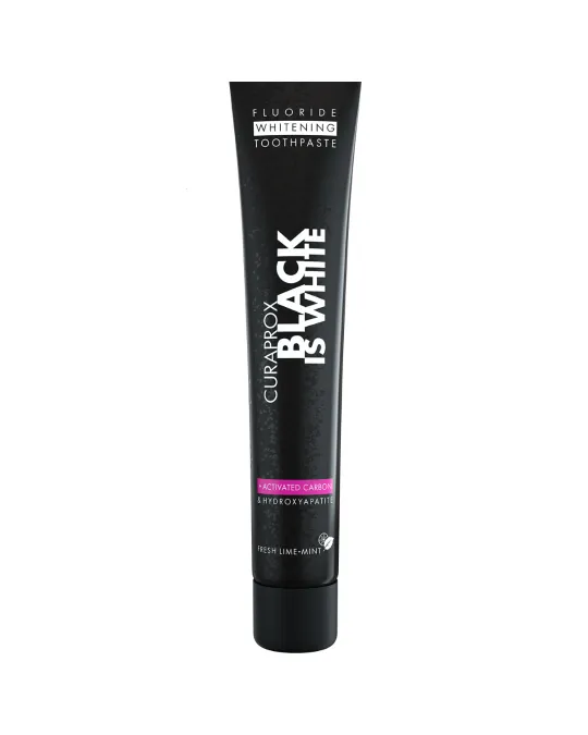 Curaprox Black is White komplet: zobna pasta, 90 ml + zobna ščetka