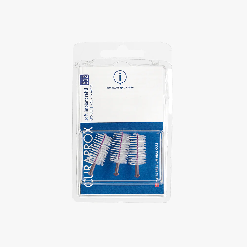 Curaprox CPS soft implant 512, 3 medzobne ščetke