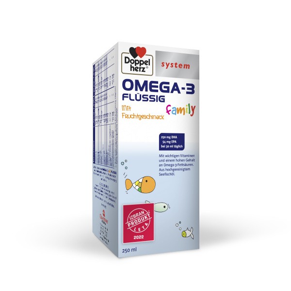 Doppelherz System Omega-3 Family tekočina, 250 ml