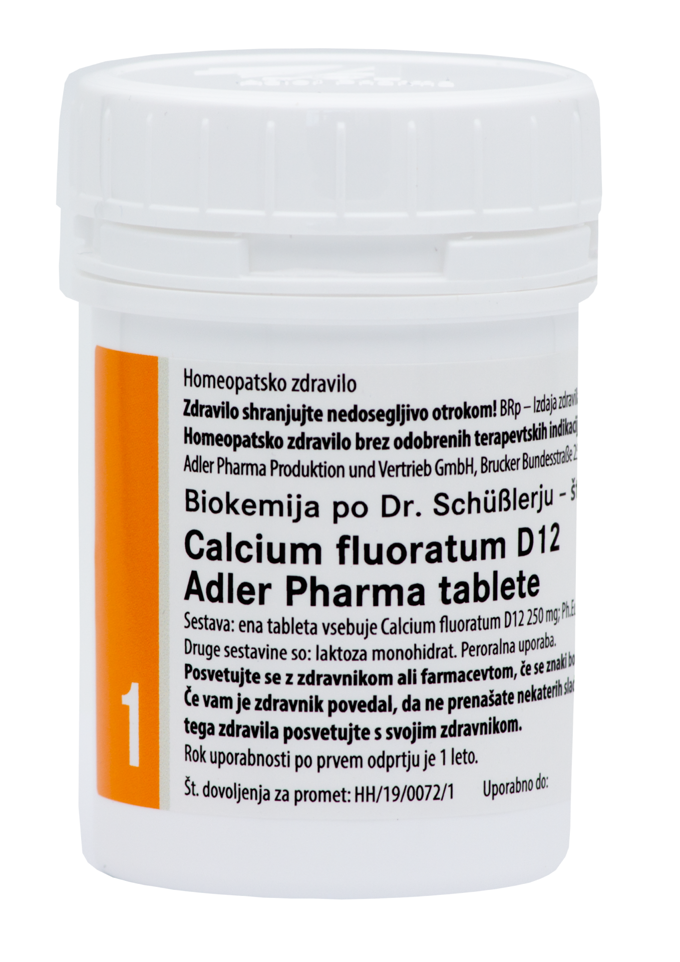 Schüsslerjeva sol št. 1 Calcium fluoratum D12, 400 tablet
