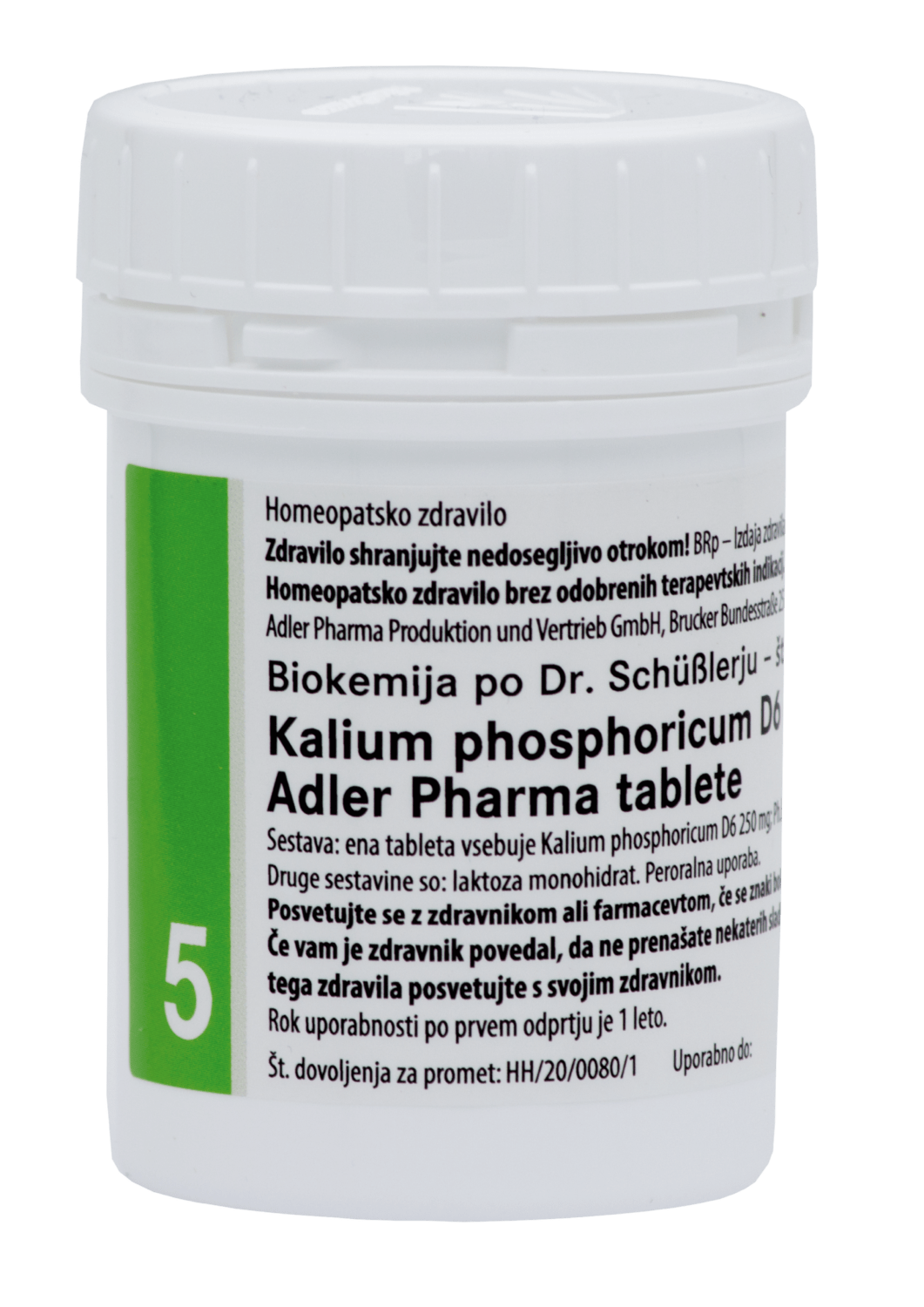 Schüsslerjeva sol št. 5 Kalium phosphoricum D6, 400 tablet
