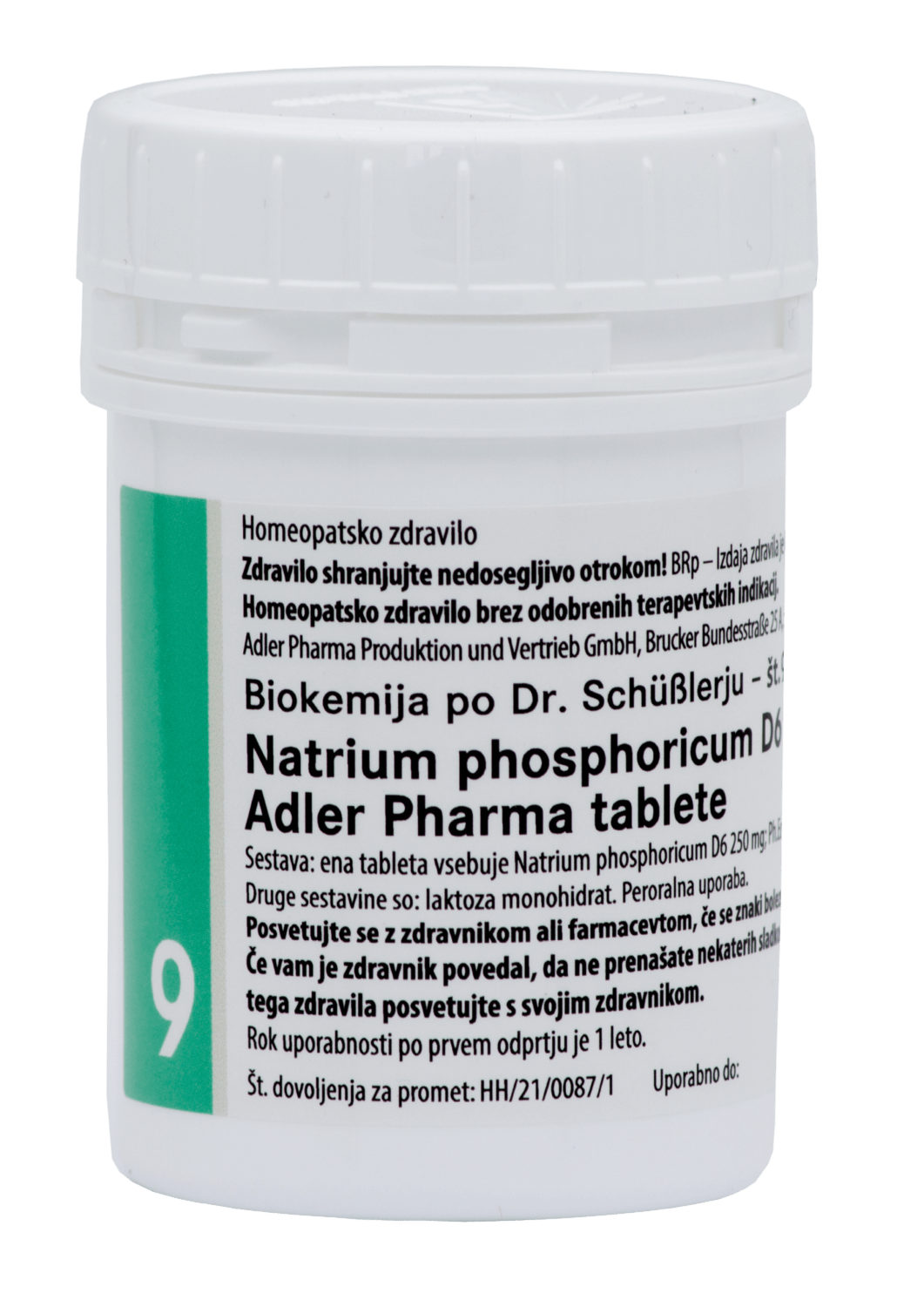 Schüsslerjeva sol št. 9 Natrium phosphoricum D6, 400 tablet