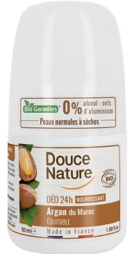 Douce Nature Naravni deodorant roll-on 24h, argan, 50 ml
