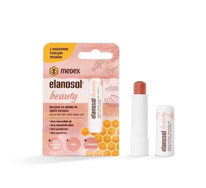 Medex Elanosol Beauty balzam za mehke in sijoče ustnice, 4,5 g
