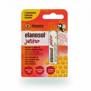 Medex Elanosol Junior balzam za ustnice, 4,5 g 