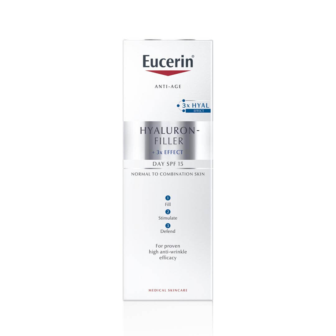 Eucerin Hyaluron-Filler dnevna krema ZF 15 za normalno do mešano kožo, 50 ml