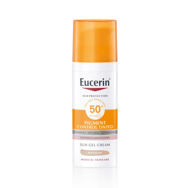 Eucerin Sun Pigment Control obarvan fluid za zaščito obraza pred soncem ZF 50+ medium, 50 ml