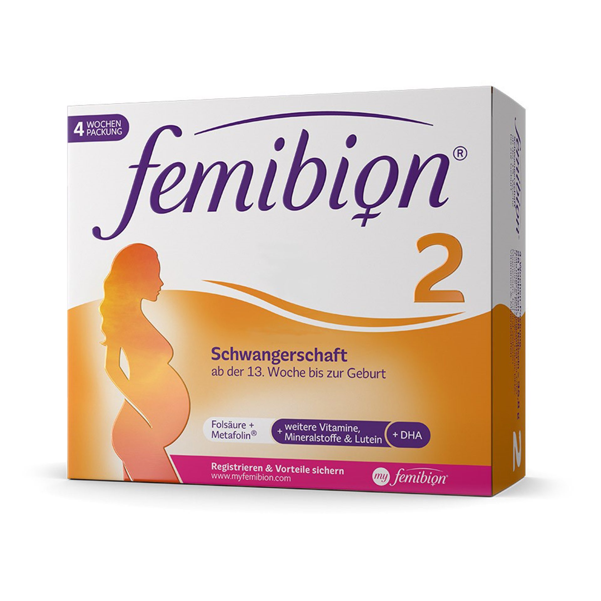 Femibion 2 tablete in kapsule za podporo v nosečnosti od 13. tedna do rojstva, 28 tablet + 28 kapsul