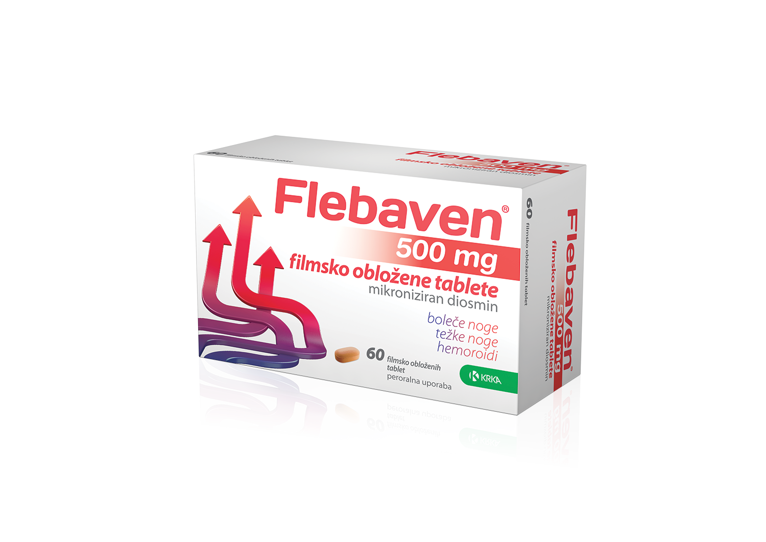Flebaven 500 mg filmsko obložene tablete, 60 tablet