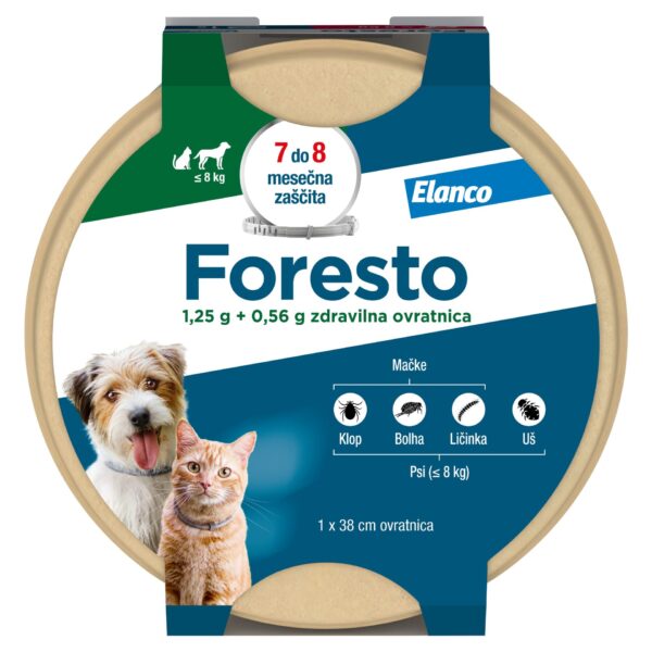 Foresto insekticidna ovratnica za mačke in pse do 8 kg, 1 ovratnica