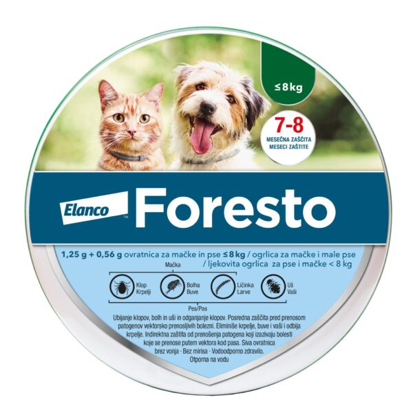 Foresto ovratnica proti zajedalcem – mačke in psi do 8 kg