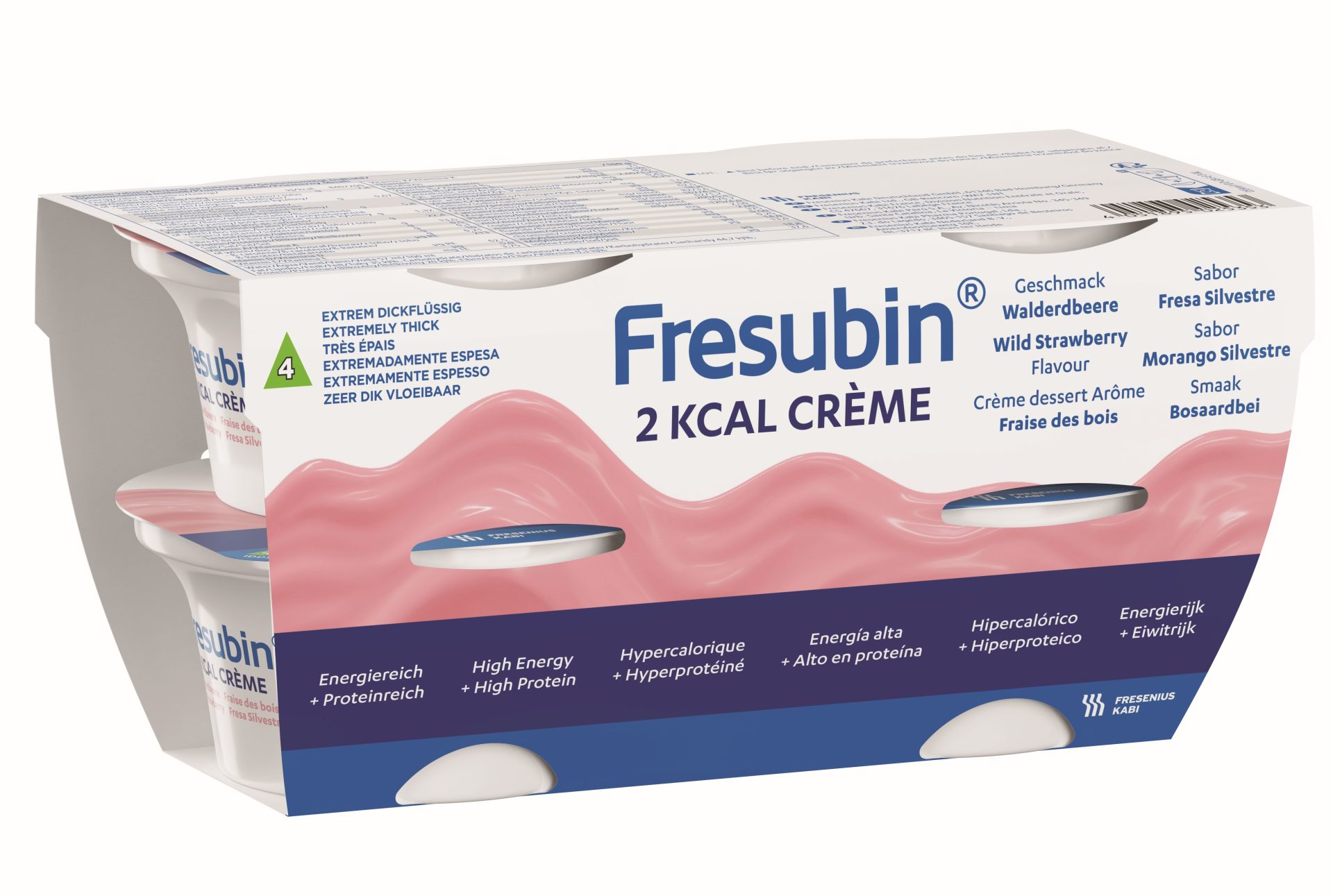 Fresubin 2 kcal Creme – okus gozdna jagoda, 4 x 125 g