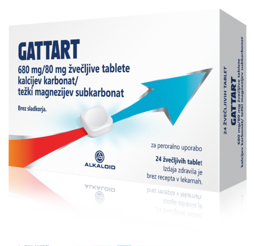 Gattart 680 mg/80 mg žvečljive tablete, 24 žvečljivih tablet