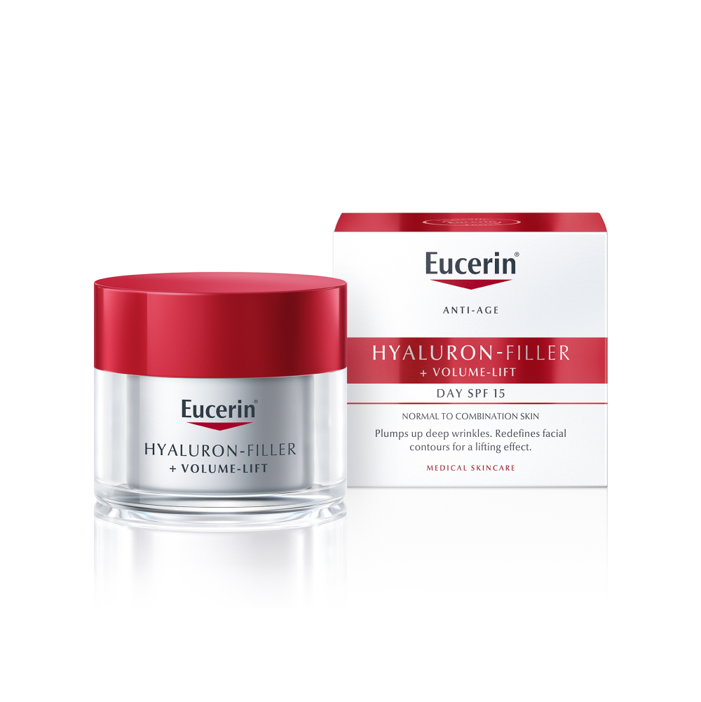 Eucerin Hyaluron-Filler+Volume-Lift dnevna krema za normalno do mešano kožo, 50 ml