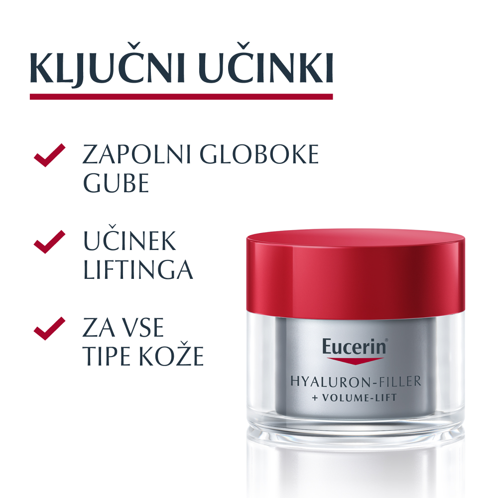 Eucerin Hyaluron-Filler+Volume-Lift nočna krema, 50 ml