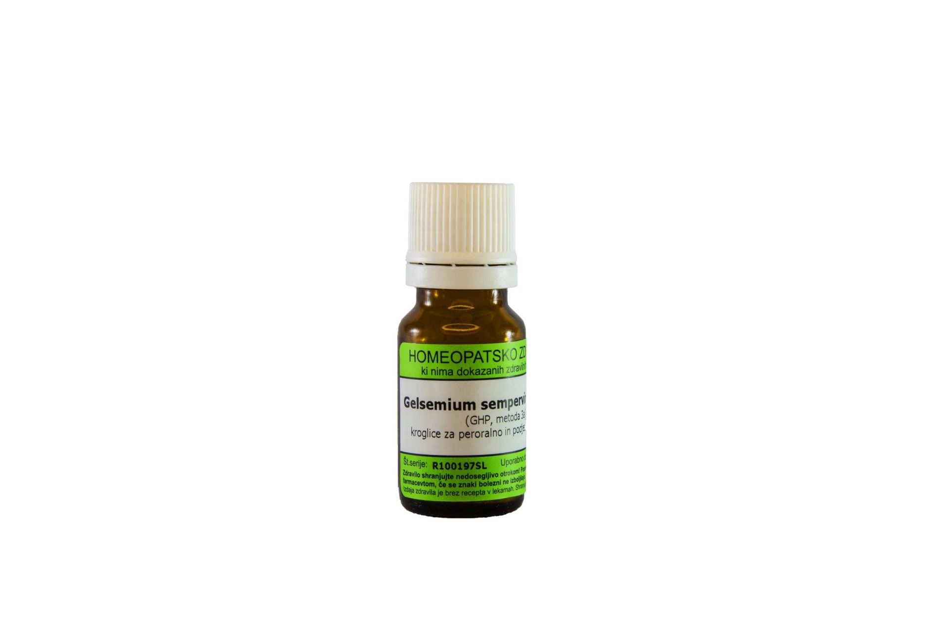 Gelsemium sempervirens C10 homeopatske kroglice, 1 g