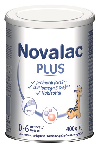 Novalac Plus začetno mleko za dohranjevanje (0-6 mesecev), 400 g
