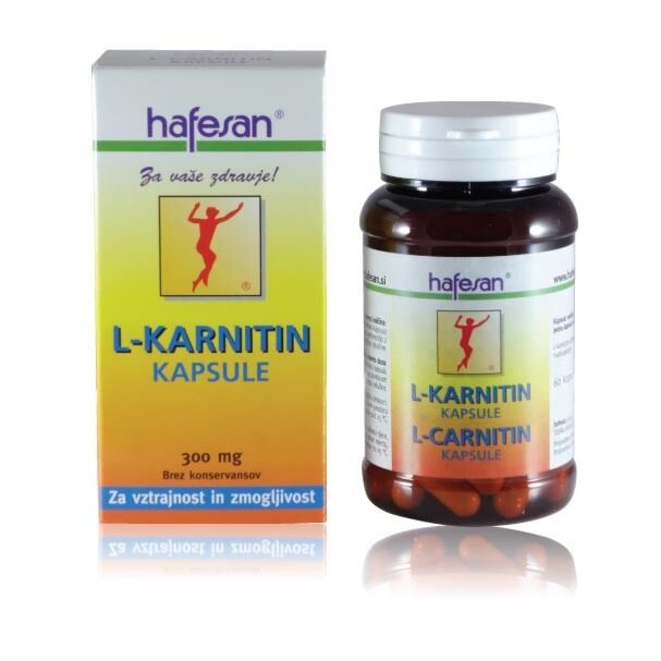 Hafesan L-karnitin 300 mg kapsule, 60 kapsul
